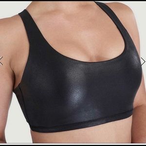 Spanx faux leather sports bra